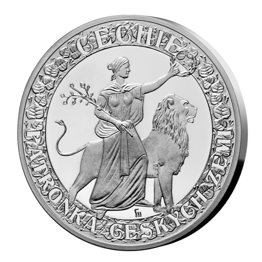 Čechie, patronka českých zemí stříbrná medaile proof
