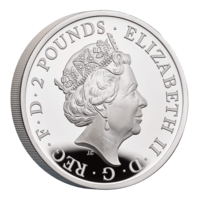 Erbovní zvířata královny Alžběty II. stříbrná mince 1 oz Proof