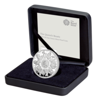 Erbovní zvířata královny Alžběty II. stříbrná mince 1 oz Proof