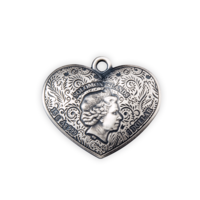 Věčná láska - stříbrná mince s krystalem Swarovski