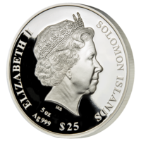 Titanic – stříbrná mince 5 oz Proof s modrou perletí
