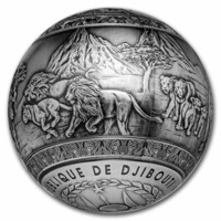 Lev - sférická stříbrná mince 1 kg