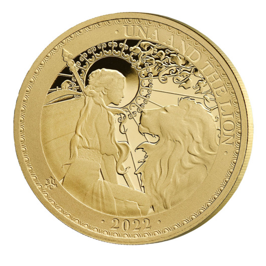 Zlatá mince Una a lev 1/4 oz avers