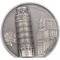 Stříbrná  mince Pisa v ultravysokém reliéfu - revers