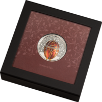 Vejce Fabergé, Růžová poupata, stříbrná mince 2oz, Proof