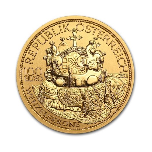Svatováclavská koruna zlatá mince 1\/2 oz Proof
