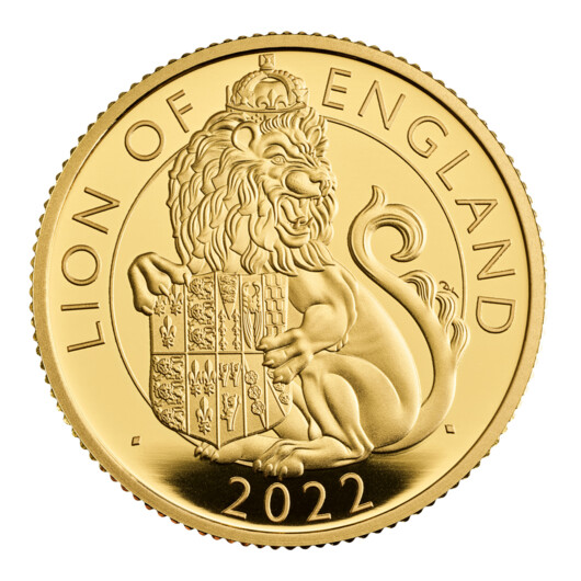 Lion of England, zlatá mince 1/4 oz