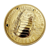 Apollo 11 - 50. výročí přistání na Měsíci zlatá mince 1\/4 oz Proof