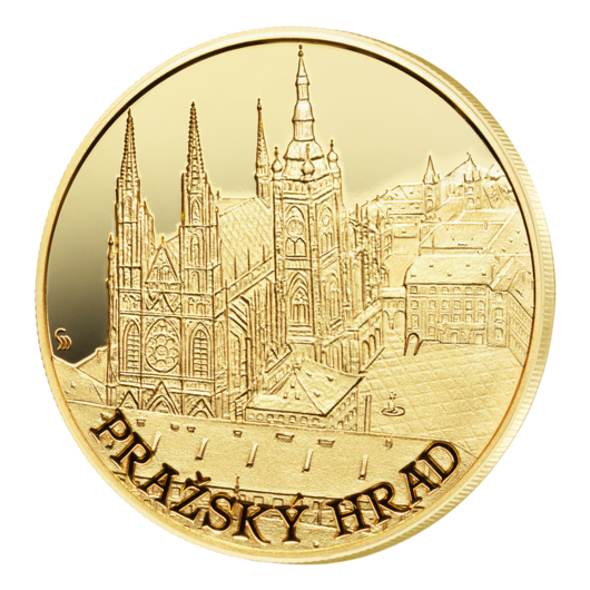 Pražský hrad, zlatá pamětní medaile 1/4 oz
