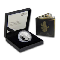 Anglický lev v ryzím stříbře