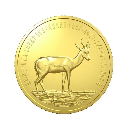 Springbok zlatá mince 1\/20 oz proof