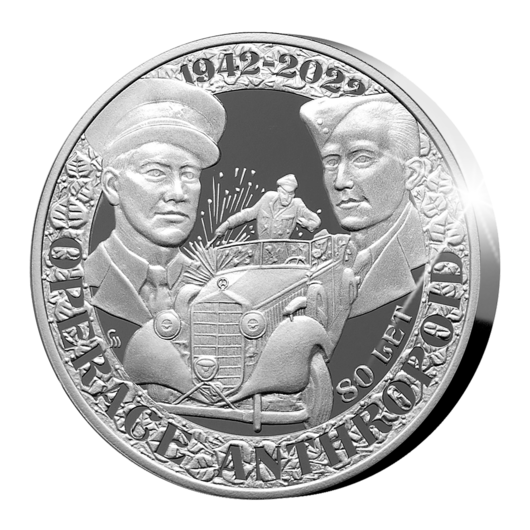 80 let Operace Anthropoid stříbrná pamětní medaile proof