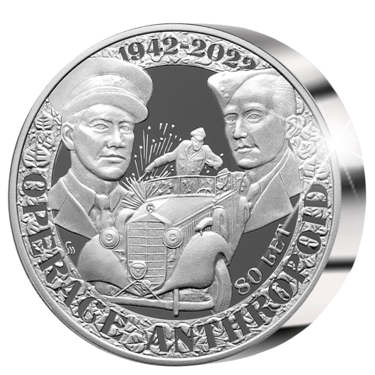 Operace Anthropoid, medaile z ryzího stříbra 5 oz - 80. výročí