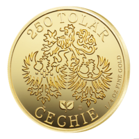 Pražský hrad na pamětní medaili z ryzího zlata 1/4 oz revers