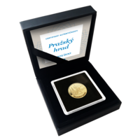 Pražský hrad na pamětní medaili z ryzího zlata 1/4 oz krabička s certifikátem