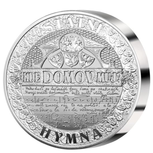 Státní Hymna - Kde domov můj , stříbrná pamětní medaile 5 oz