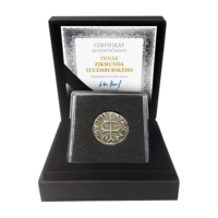 Denár Zikmunda Lucemburského, stříbrná historická mince
