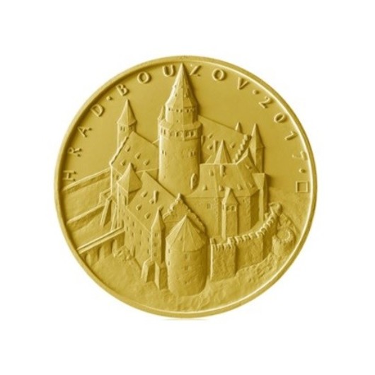 Hrad Bouzov ČNB 5000 Kč zlatá mince 1\/2 oz proof 2017