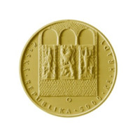 Hrad Bouzov ČNB 5000 Kč zlatá mince 1\/2 oz proof 2017