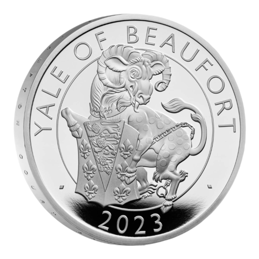 Královská Tudorovská zvířata – Yale z Beufortu, stříbrná mince 1 oz, Proof