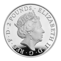 Královská Tudorovská zvířata – Yale z Beufortu, stříbrná mince 1 oz, Proof