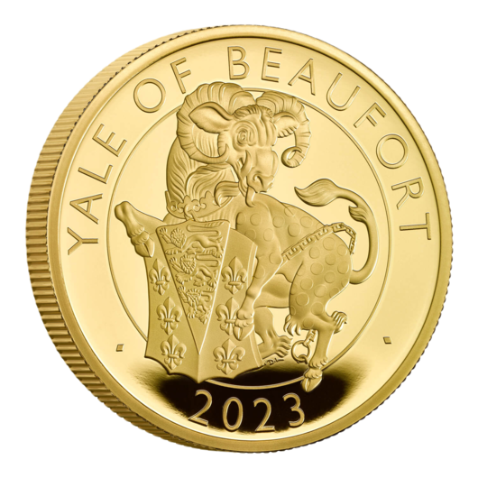 Královská Tudorovská zvířata – Yale z Beufortu, zlatá mince 1 oz, Proof
