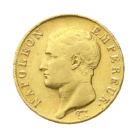 Císař Napoleon  - 40 frank, zlatá historická mince