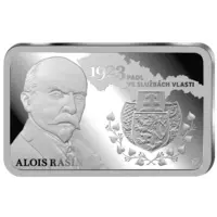 Alois Rašín - pamětní cihlička z ryzího stříbra