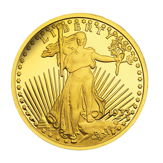 Double Eagle 1933 - pamětní ražba z ryzího zlata, Proof