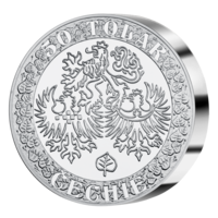 Základní kámen Národního divadla - 155 LET, stříbrná pamětní ražba, 5 oz