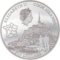Hora sv. Michaela na minci z ryzího stříbra, 5 oz