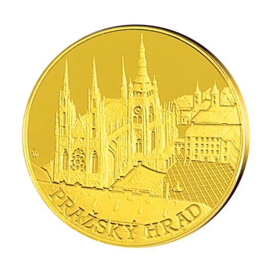 Pražský hrad, zlatá pamětní medaile, Proof