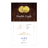 Double Eagle 1933, zlatá pamětní ražba, Proof