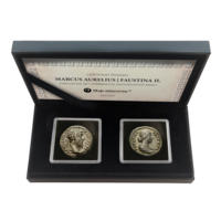 Luxusní set historických mincí Marcus Aurelius a Faustina