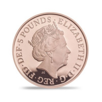 Čtyři generace britské královské rodiny zlatá mince proof