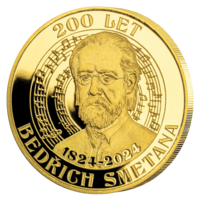 Bedřich Smetana, ražba v 1/10 unce ryzího zlata, Proof