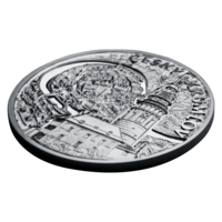 Exkluzivní stříbrná ražba s vysokým reliéfem - Český Krumlov, 1 oz