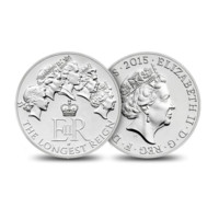 Alžběta II. nejdéle vládnoucí britský panovník stříbrná mince 1\/2 oz