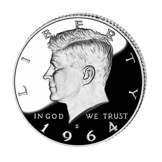 John Fitzgerald Kennedy 1964 stříbrná mince