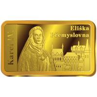 Život Karla IV. - sbírka 12 cihliček z ryzího zlata ve sběratelském albu
