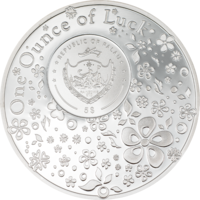 Čtyřlístek pro štěstí 2024, stříbrná pamětní mince, 1oz,  Proof