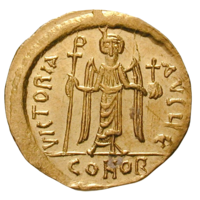 Zlatý Anděl z Byzancie, historická mince