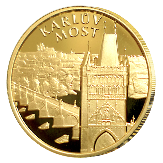 Karlův most - ražba v 1/10 unci ryzího zlata, Proof