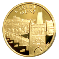 Karlův most - ražba v 1/10 unci ryzího zlata, Proof