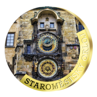 Staroměstský orloj, exkluzivní ražba zušlechtěná ryzím zlatem a kolorováním