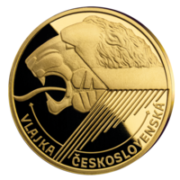 Národní strom a Vlajka československá - zlaté ražby, 2 x 2 g, Proof