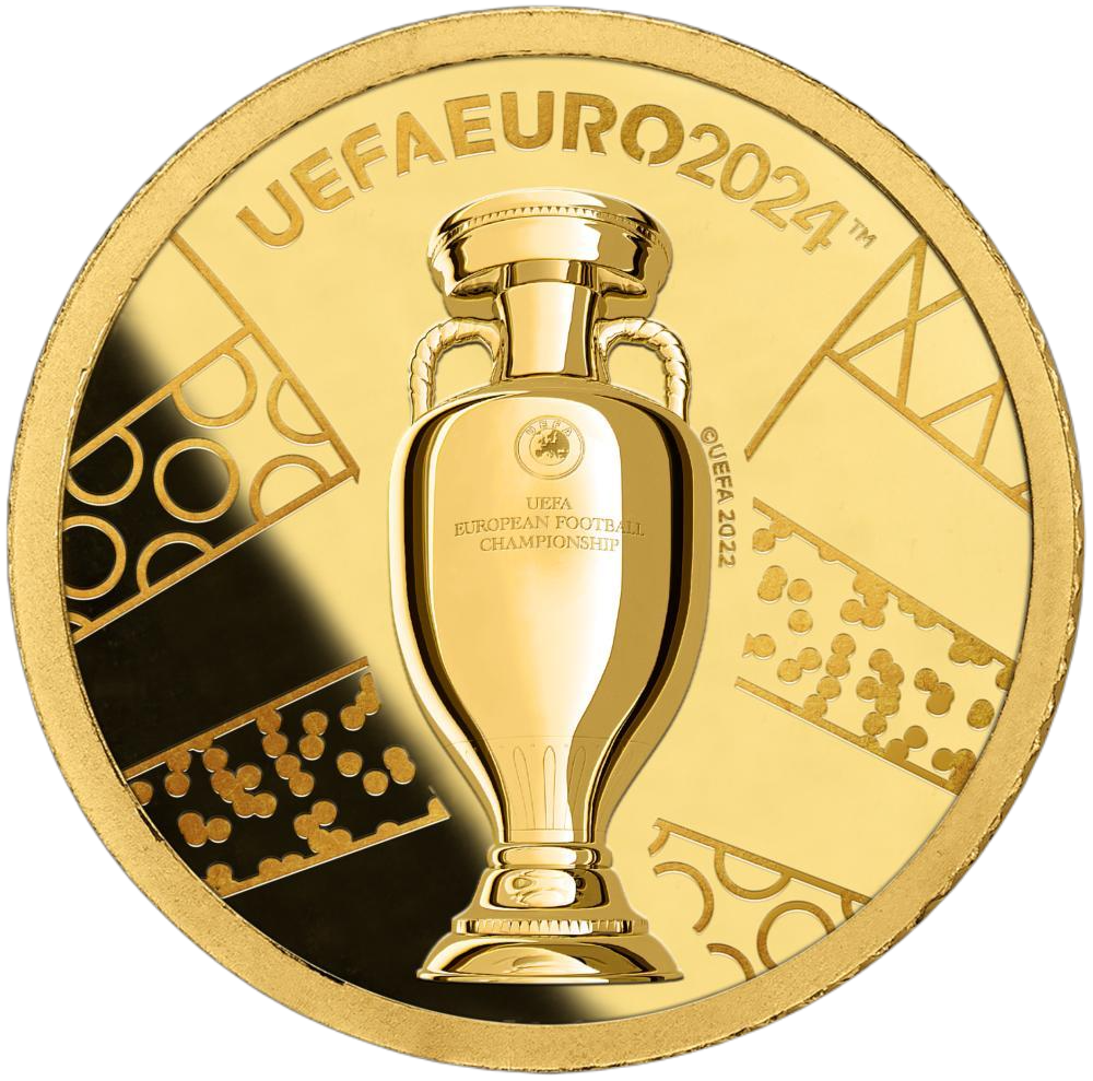 UEFA EURO 2024 „GERMANY“ zlatá mince 0,5g Mojemincovna.cz