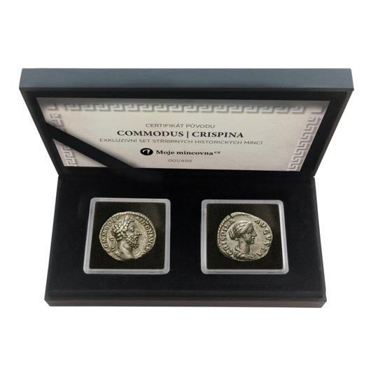 Luxusní set historických mincí Commodus a Crispina