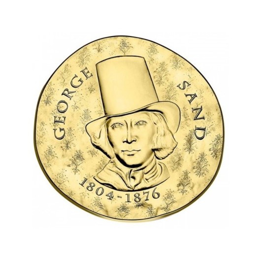 Nejslavnější ženy Francie - George Sand zlatá mince 1\/4 oz Proof