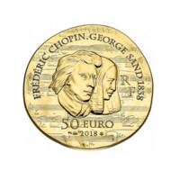 Nejslavnější ženy Francie - George Sand zlatá mince 1\/4 oz Proof